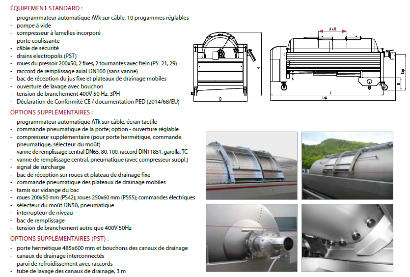 Pressoir Série L à partir de 21hl  &#8211; cage fermée (SK) Kingersheim 1
